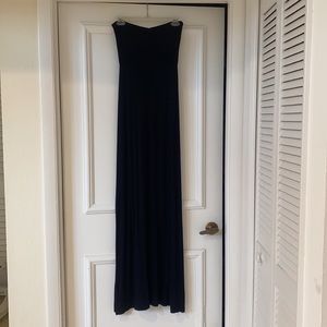 Black strapless maxi dress